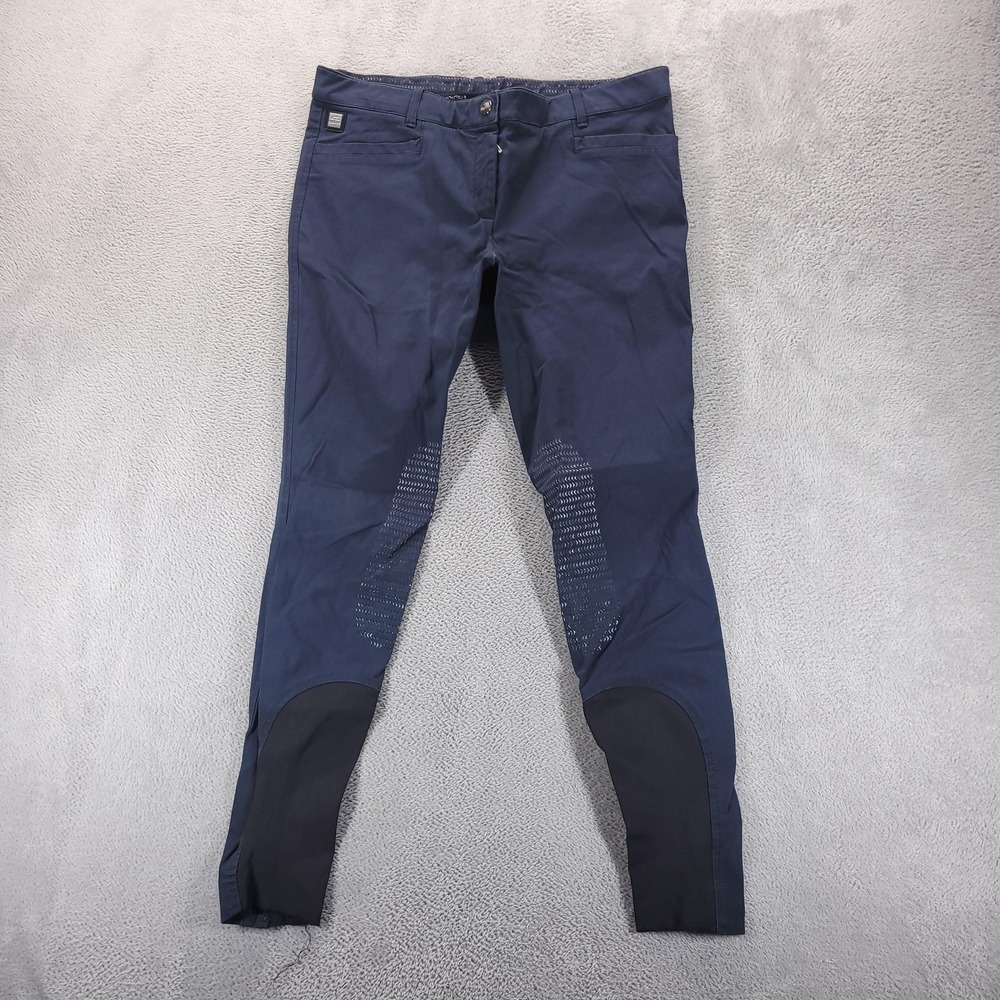 Equiline Pants Womens IT 52 Blue G Zone Riding Jegging Breeches Grip Pockets
